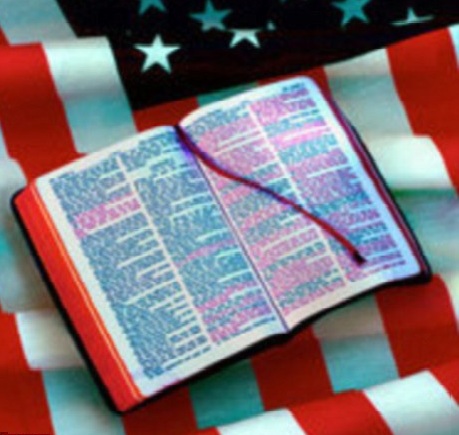 bible and american flag