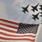 blue angels and old glory