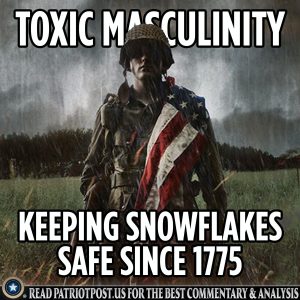 toxic masculinity keeping snowflakes safe since 1775